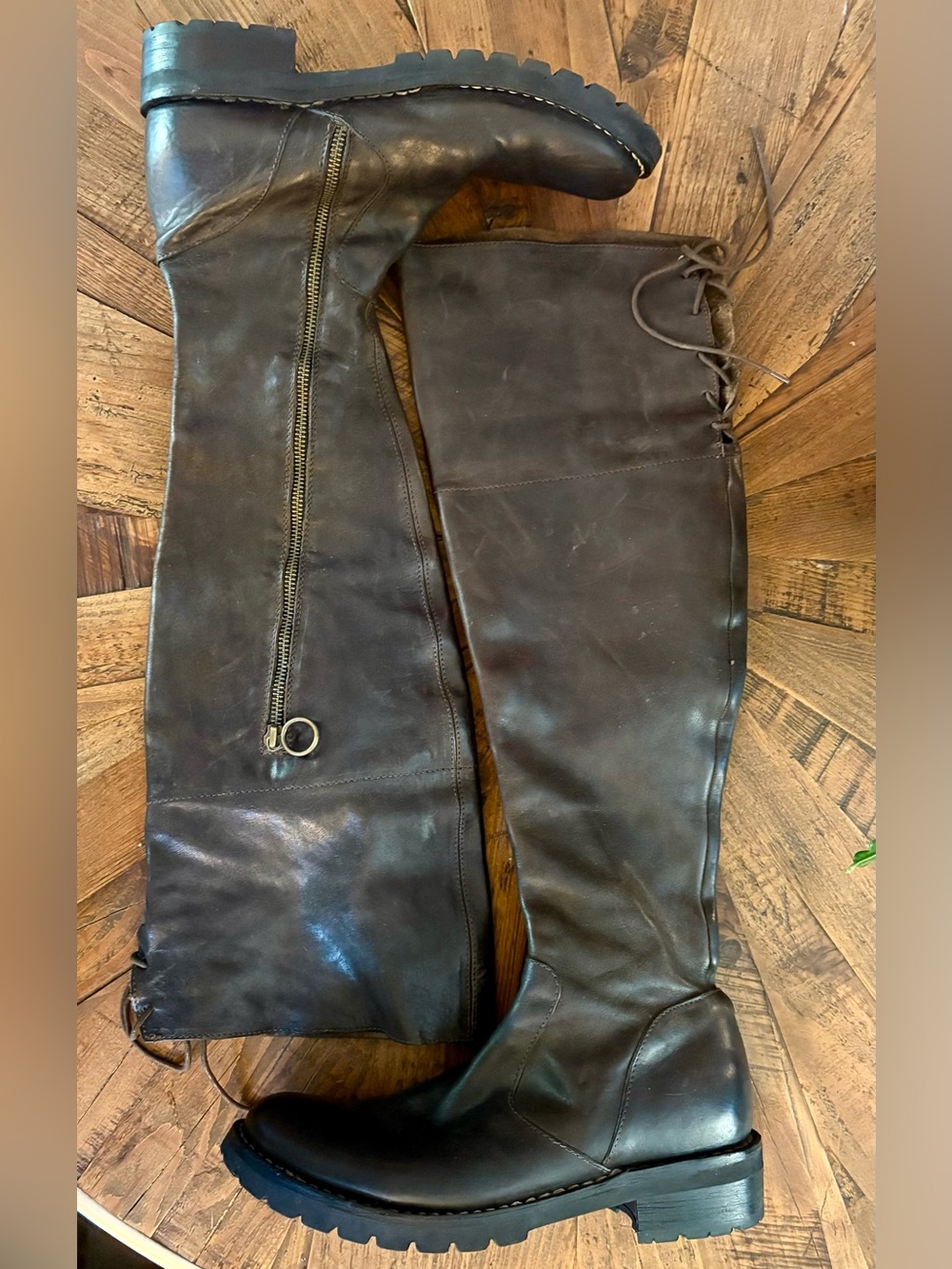 Fiorentini + Baker   Over-the-Knee Leather Elena Boots chocolate brown 9.5